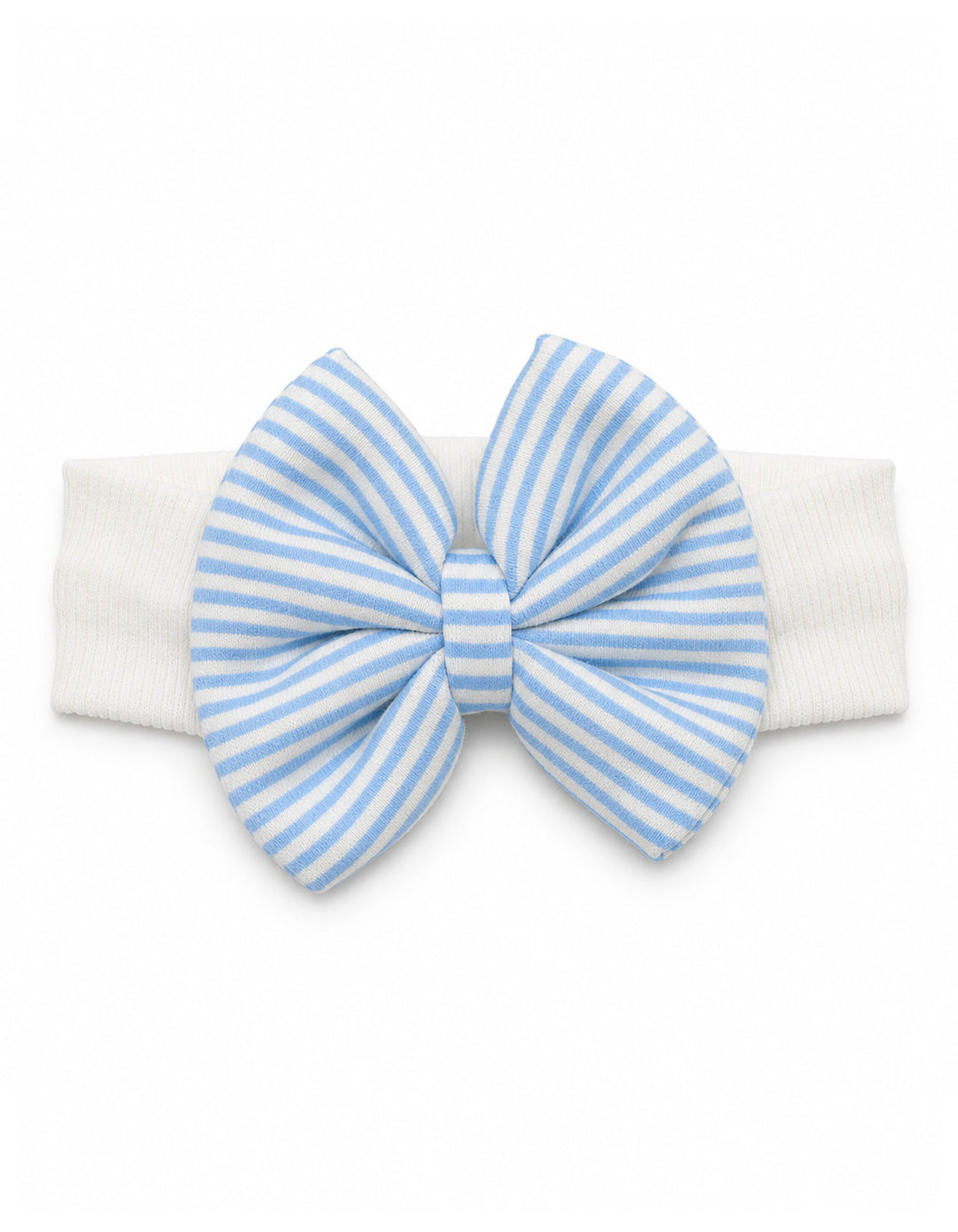 Baby Girl Headband Stripes Blue and White at Zubaidas