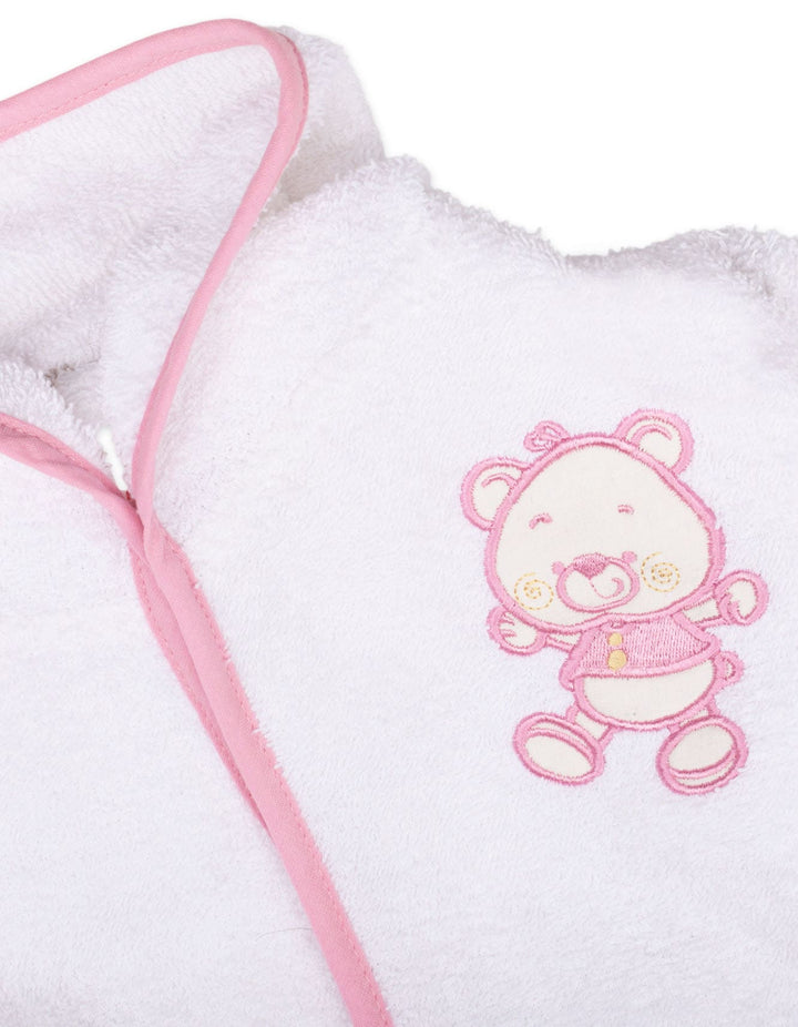 Baby Girl Hooded Bath Robe Teddy Bear Pink at Zubaidas Official Pakistan