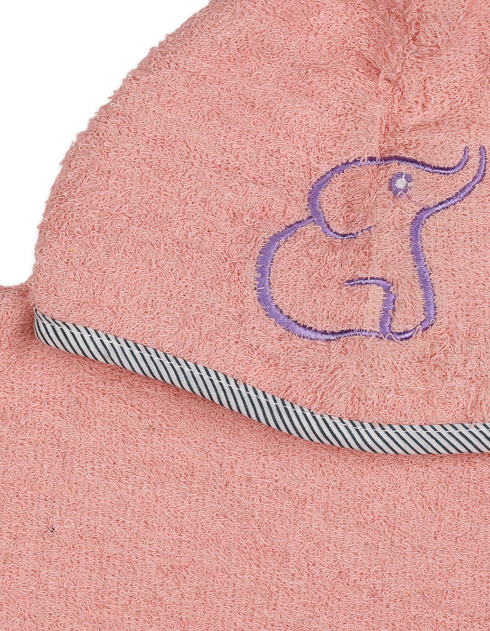 Baby Girl Hooded Bath Towel Poncho Elephant Pink at Zubaidas Official Pakistan