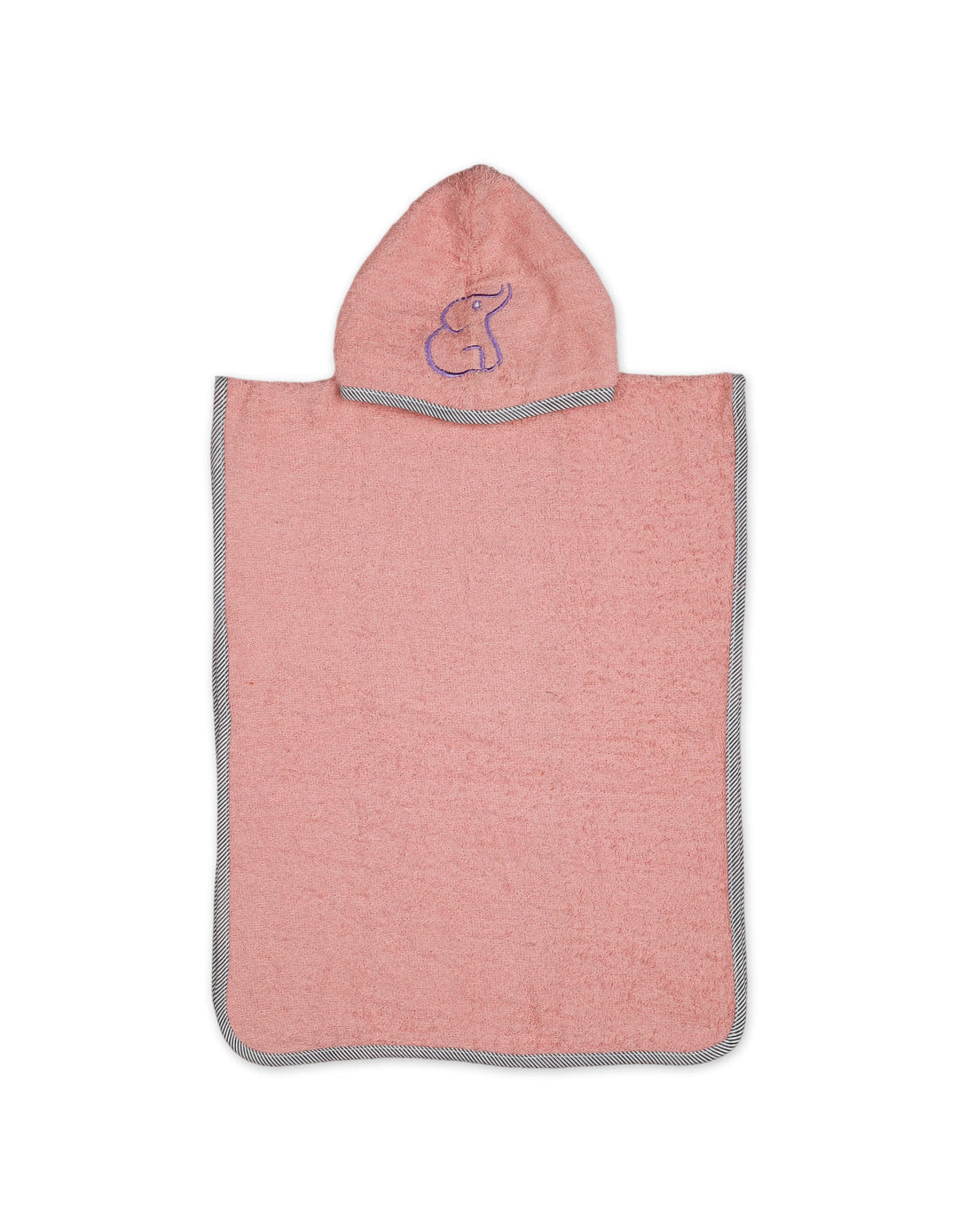 Baby Girl Hooded Bath Towel Poncho Elephant Pink at Zubaidas