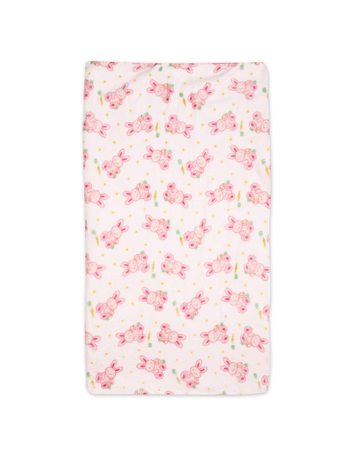 Baby Girl Hooded Swaddle Blanket Bunny White and Pink at Zubaidas Official Pakistan