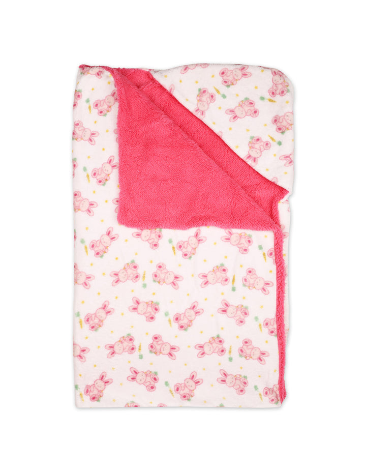 Baby Girl Hooded Swaddle Blanket Bunny White and Pink at Zubaidas Online Pakistan