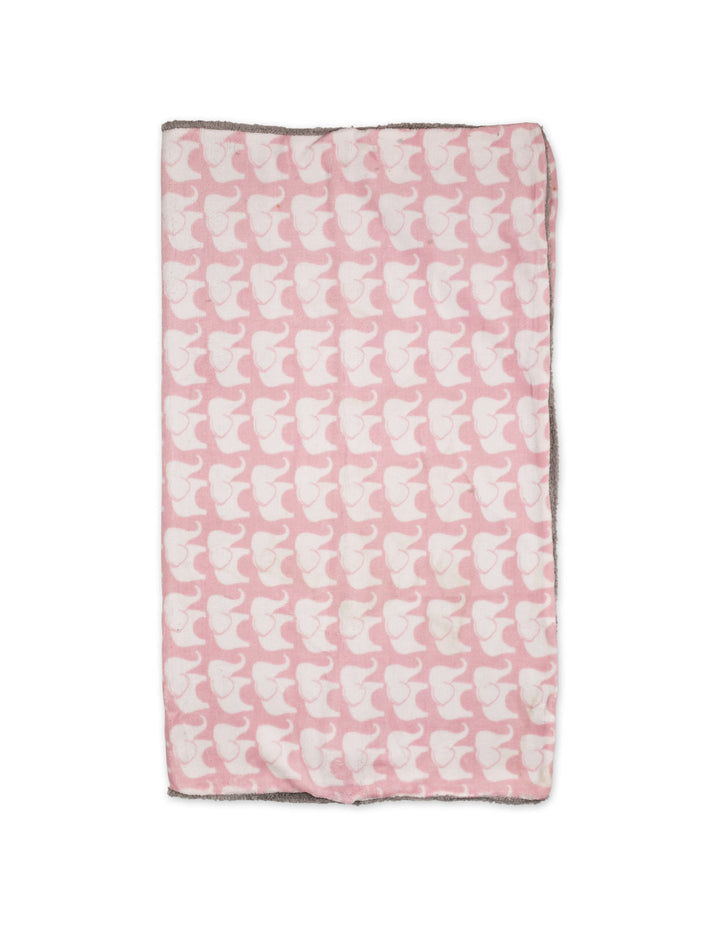 Baby Girl Hooded Swaddle Blanket Elephant Pink and Grey at Zubaidas Online Pakistan