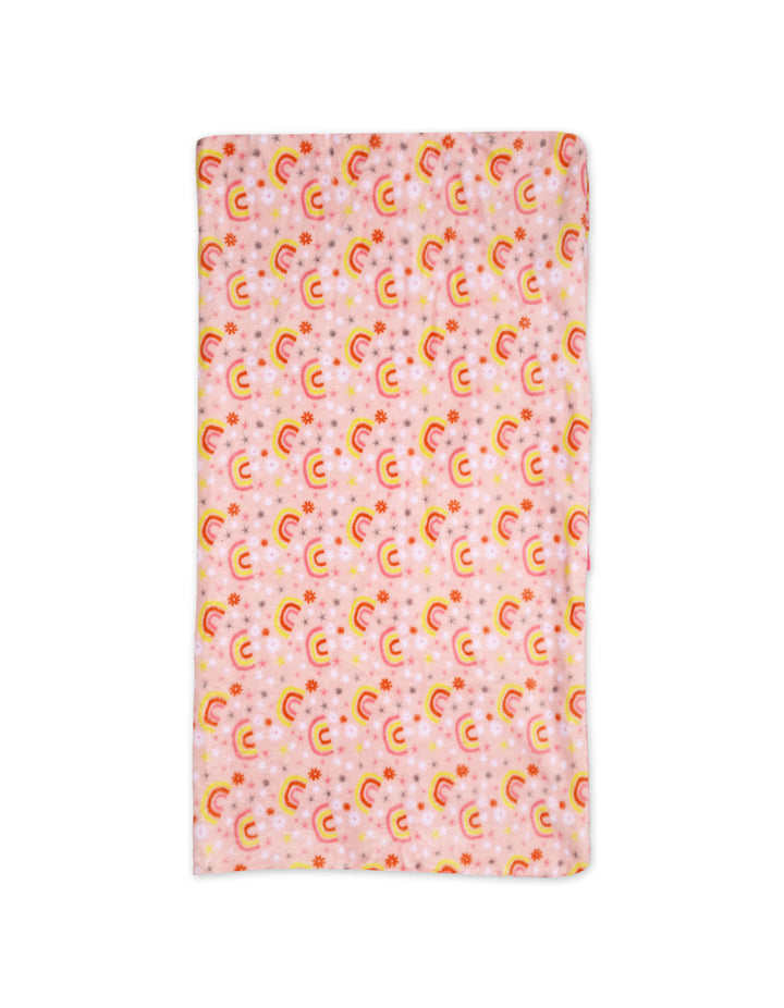 Baby Girl Hooded Swaddle Blanket Rainbow Light Pink and Dark Pink at Zubaidas Official Pakistan