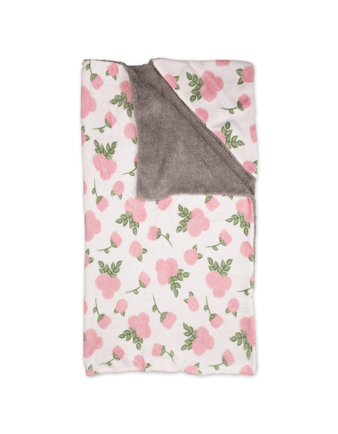 Baby Girl Hooded Swaddle Blanket Rose White and Grey at Zubaidas Online Pakistan
