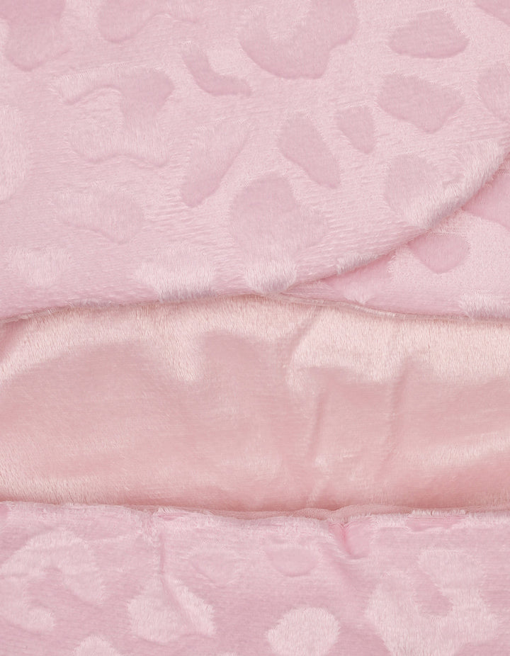 Baby Girl Hooded Swaddle Wrap Leopard Pink at Zubaidas Official Pakistan