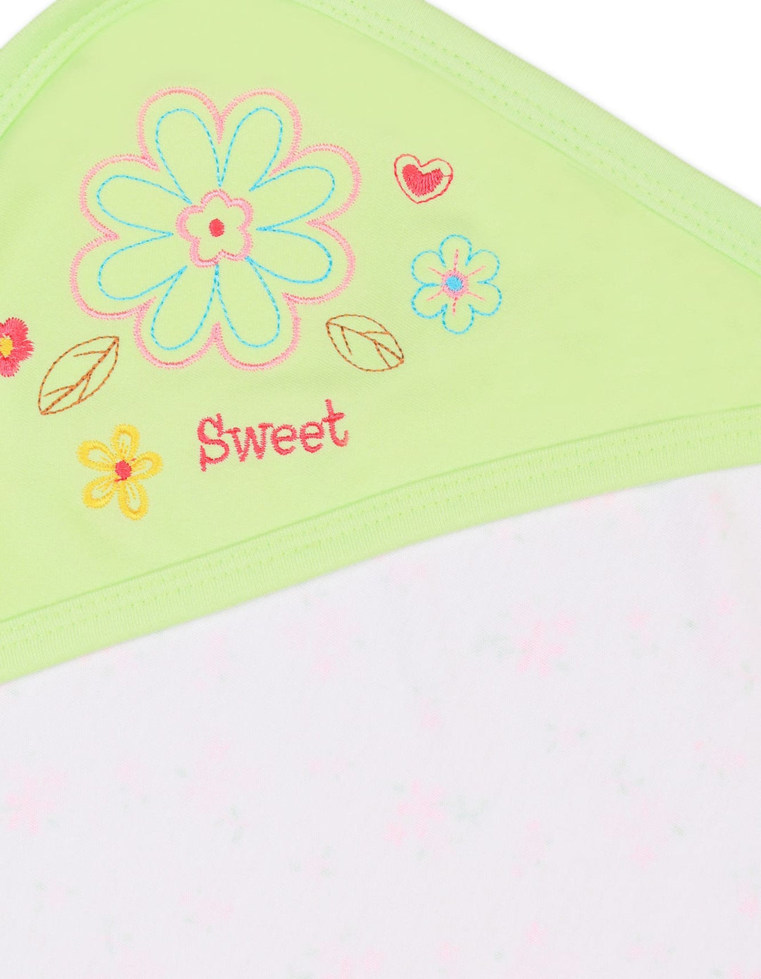 Baby Girl Hooded Wrapping Sheet Green at Zubaidas Official Pakistan