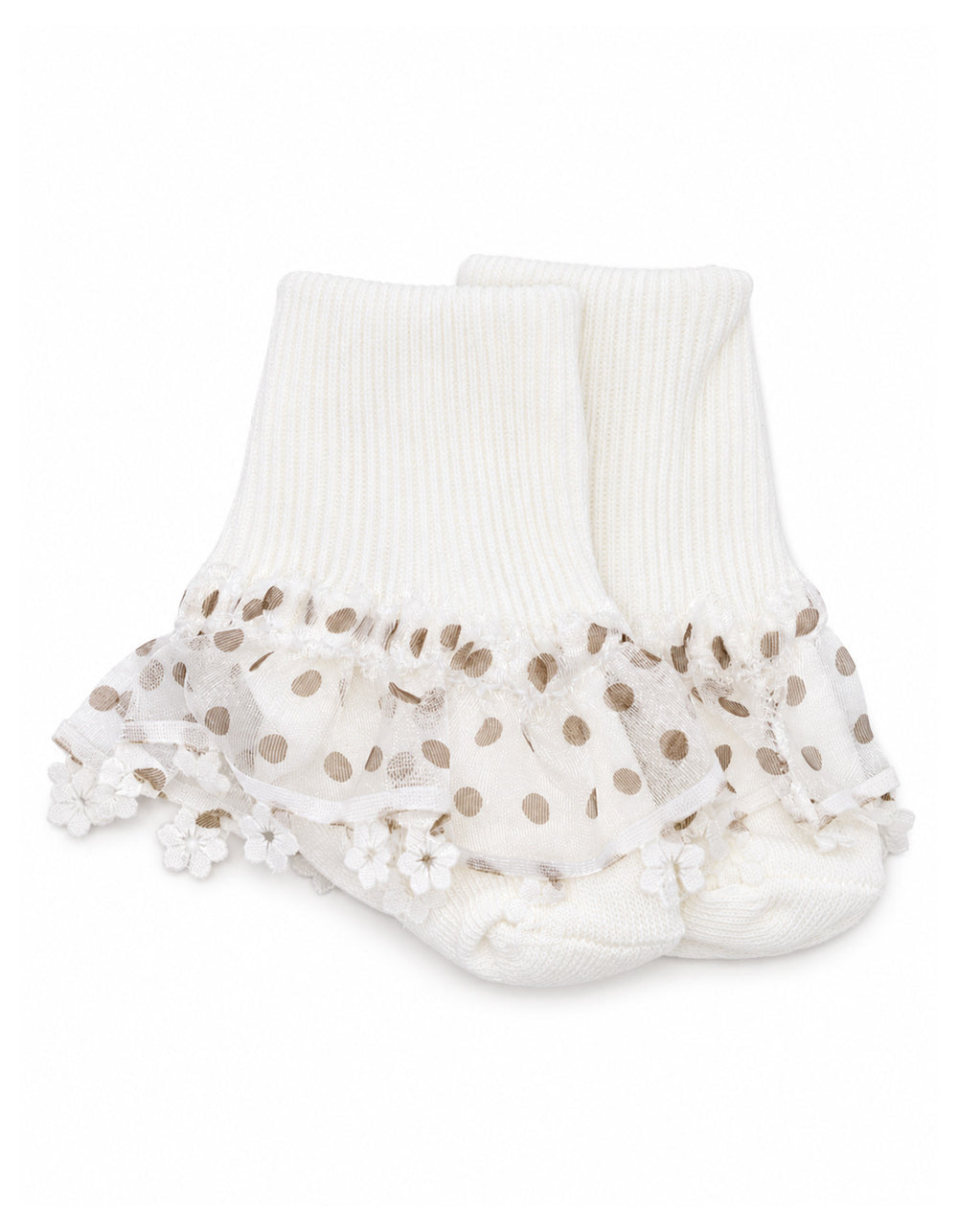 Baby Girl Pack of 3 Socks Polka Dot Tulle Frill Multicolor at Zubaidas Official Pakistan