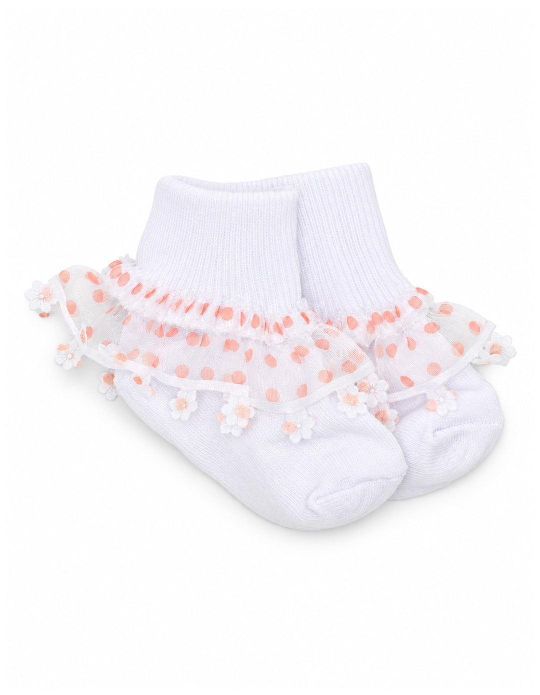 Baby Girl Pack of 3 Socks Polka Dot Tulle Frill Multicolor at Zubaidas Best Baby and Kids Store in Pakistan