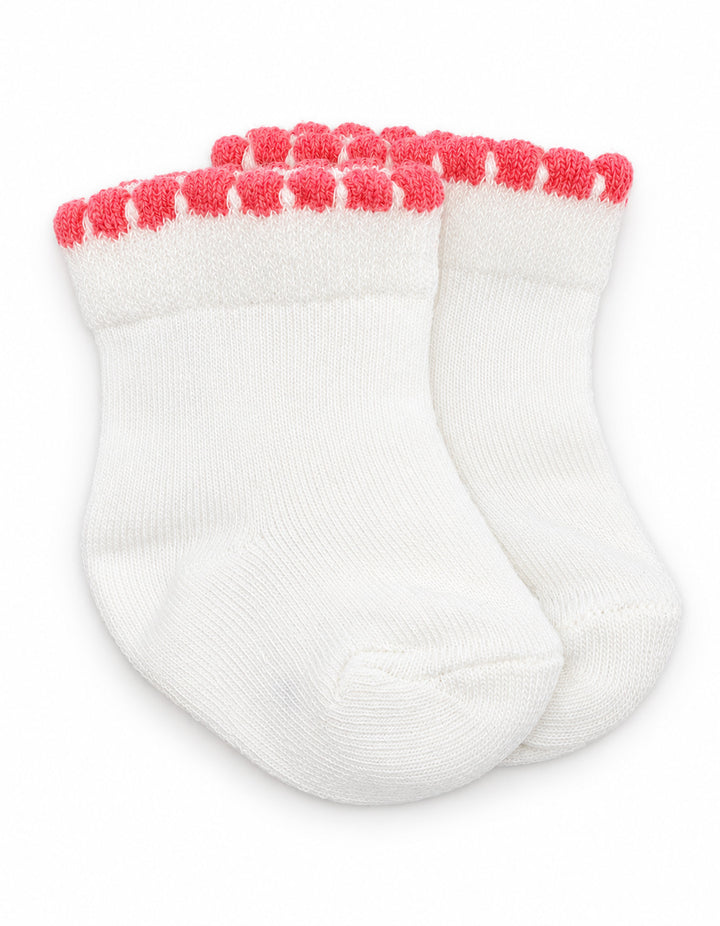 Baby Girl Pack of 3 Socks Trim White at Zubaidas Official Pakistan