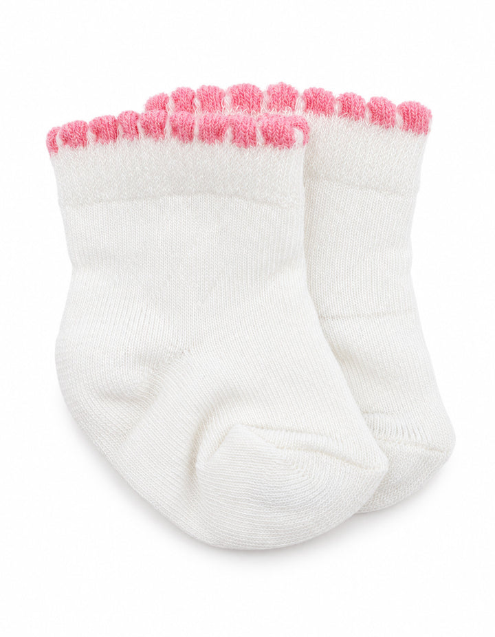 Baby Girl Pack of 3 Socks Trim White at Zubaidas Best Online Baby and Kids Store in Pakistan