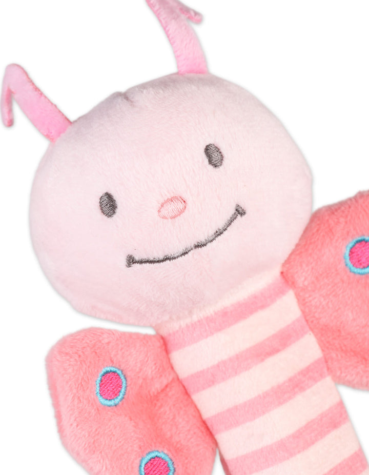 Baby Girl Plush Rattle Toy Bambies Butterfly Pink at Zubaidas Pakistan