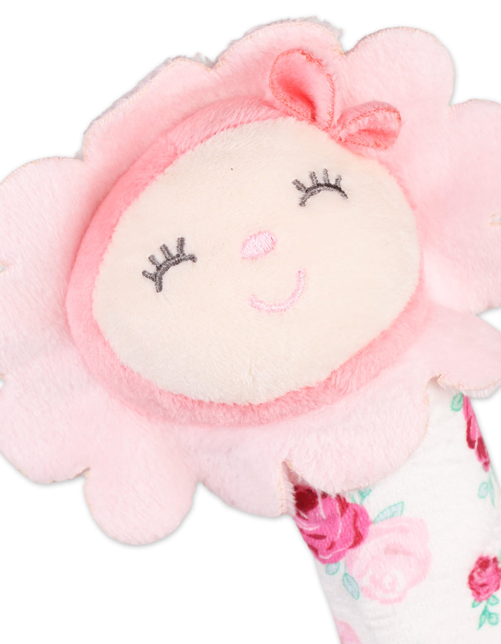 Baby Girl Plush Rattle Toy Bambies Floral Character Pink at Zubaidas Pakistan