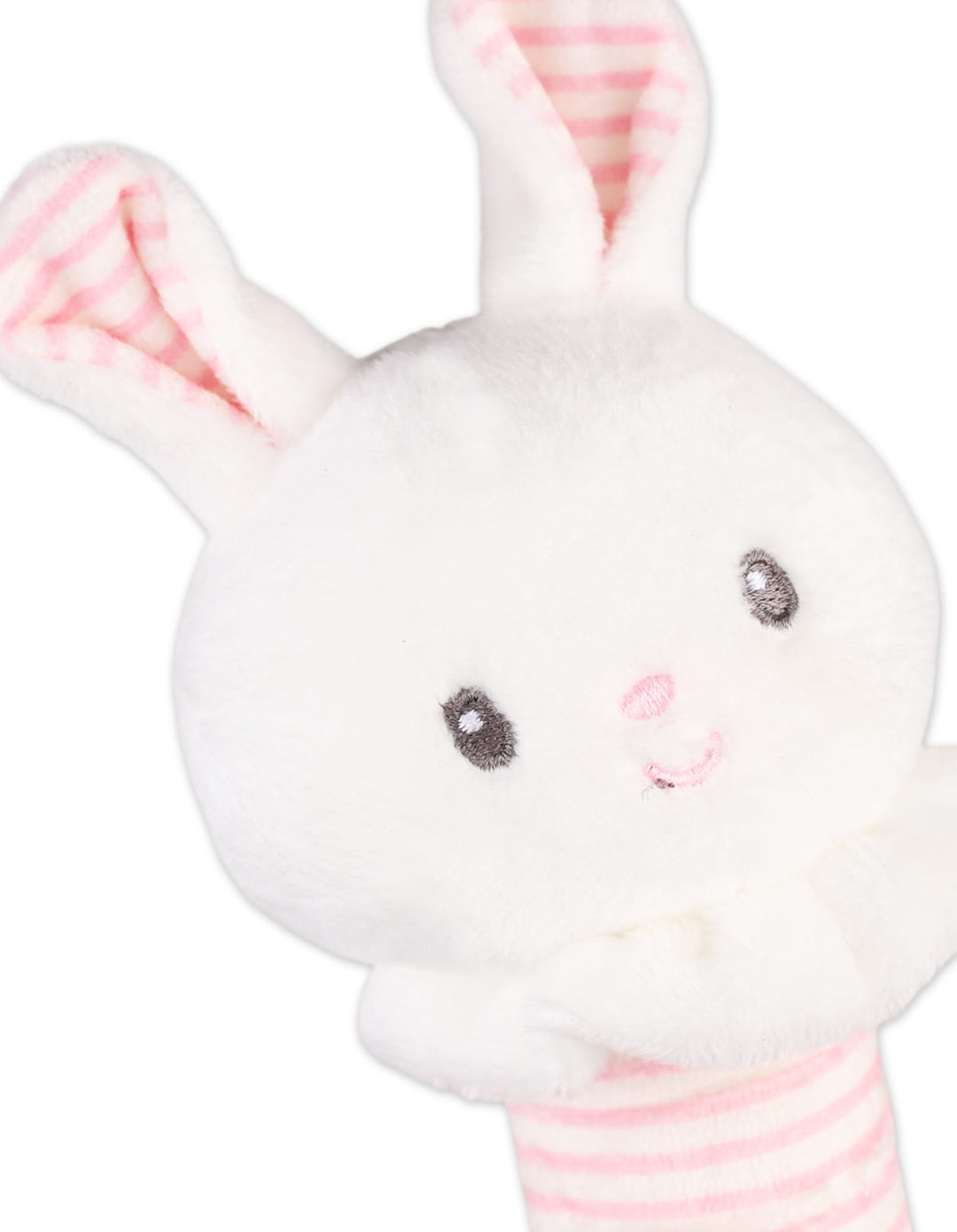 Baby Girl Plush Rattle Toy Rabbit White and Pink at Zubaidas Official Pakistan