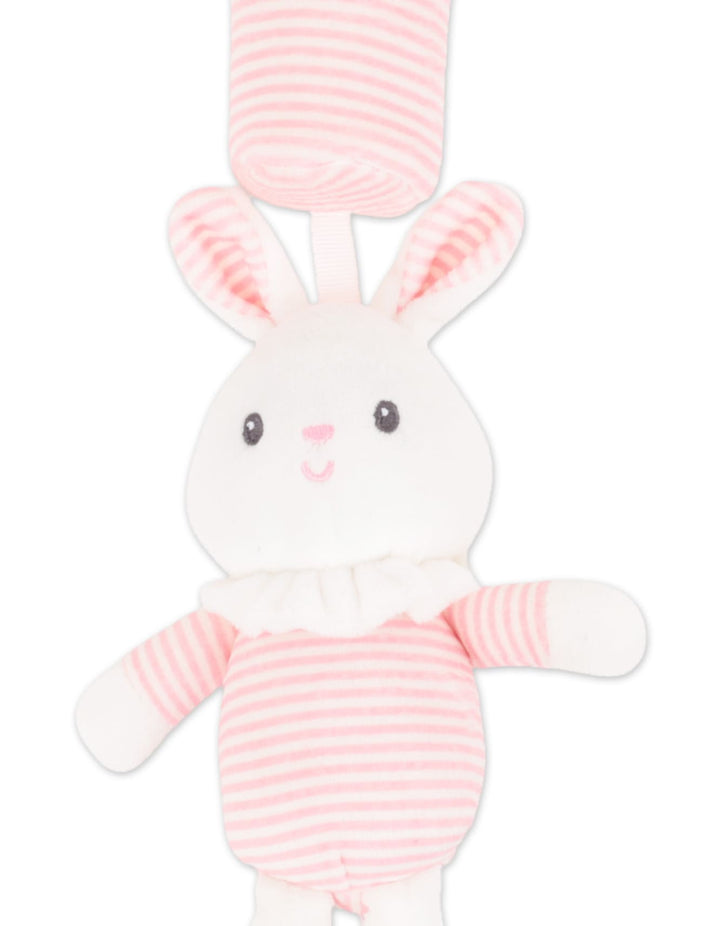 Baby Girl Plush Toy with Hanging Ring Bunny Pink at Zubaidas Official Pakistan