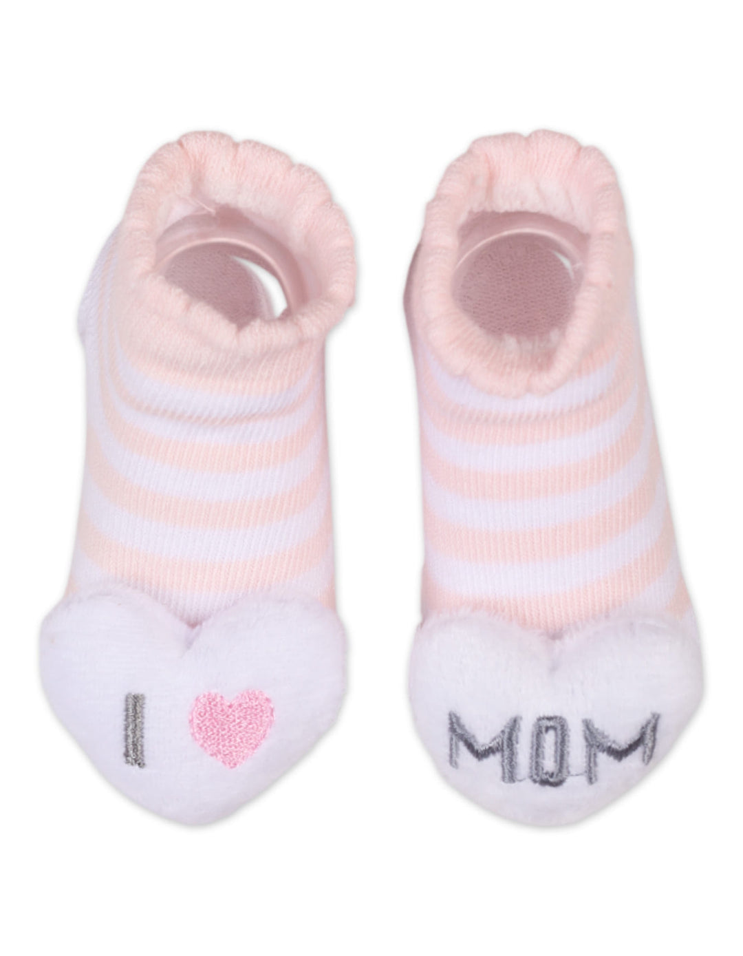 Baby Girl Rattle Booties and Wristband I Love Mom at Zubaidas Official pakistan
