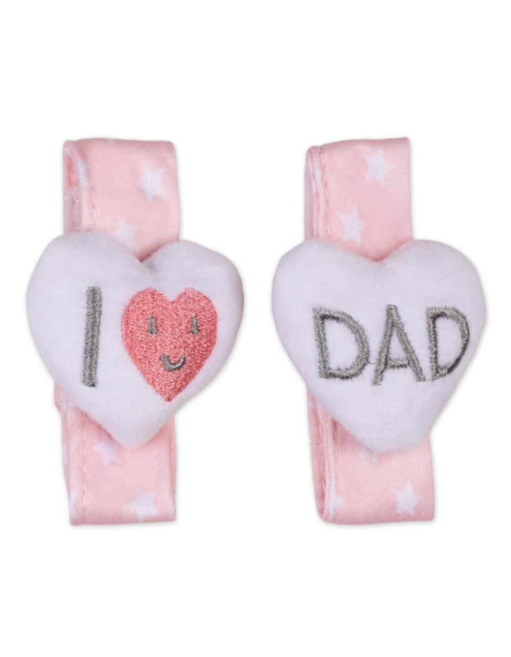 Baby Girl Rattle Wrist Band I Love DAD Pink at Zubaidas Official Pakistan