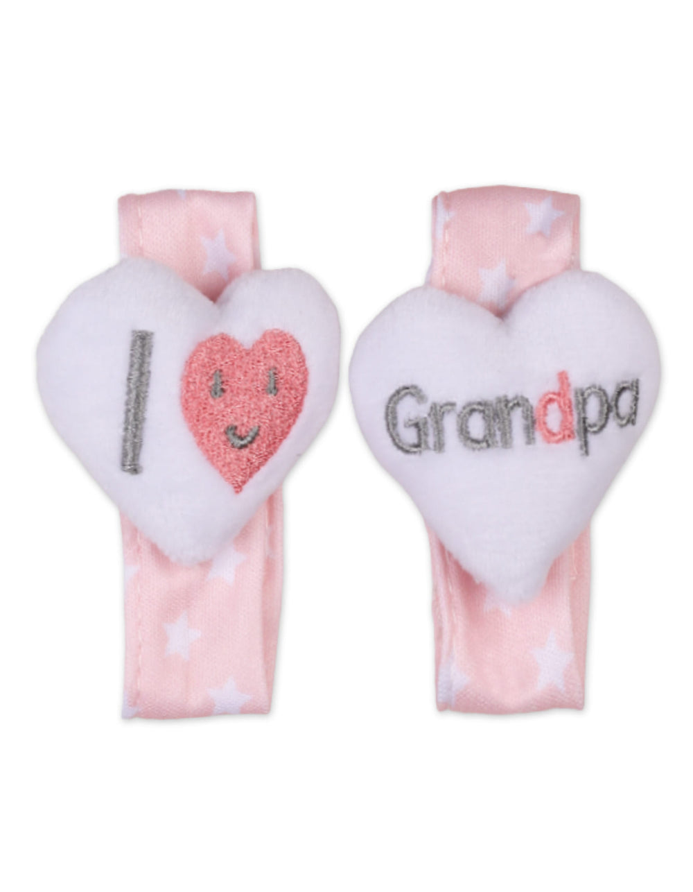 Baby Girl Rattle Wrist Band I Love Grandpa Pink at Zubaidas Official Pakistan