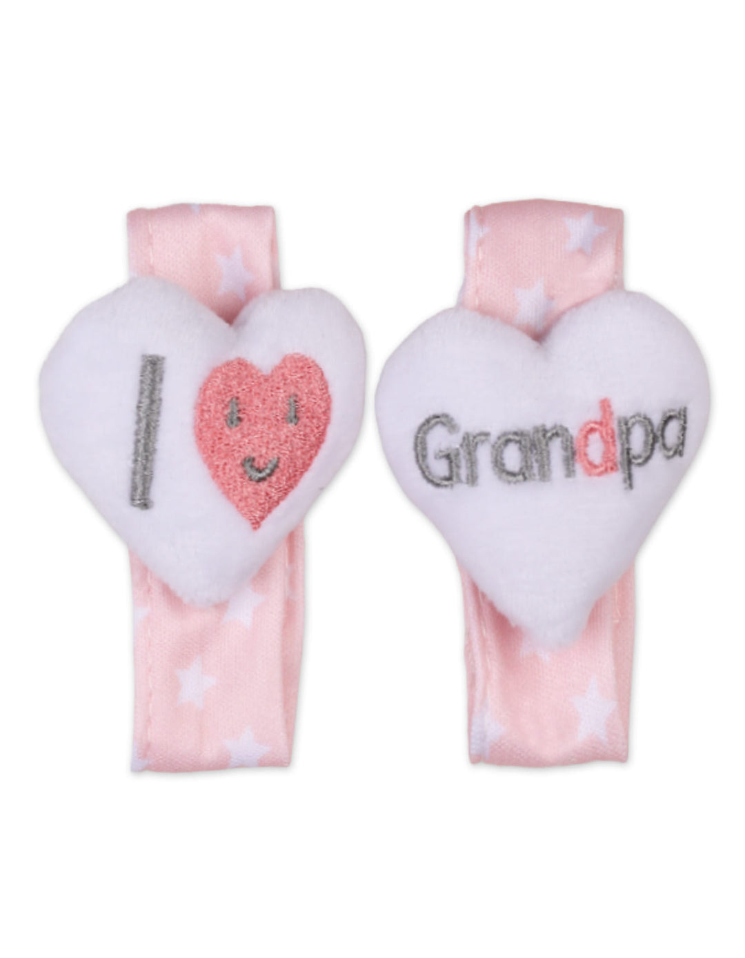 Baby Girl Rattle Wrist Band I Love Grandpa Pink at Zubaidas Official Pakistan