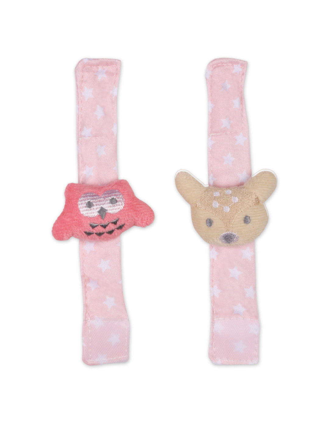 Baby Girl Rattle Wrist Band Owl and Deer at Zubaidas