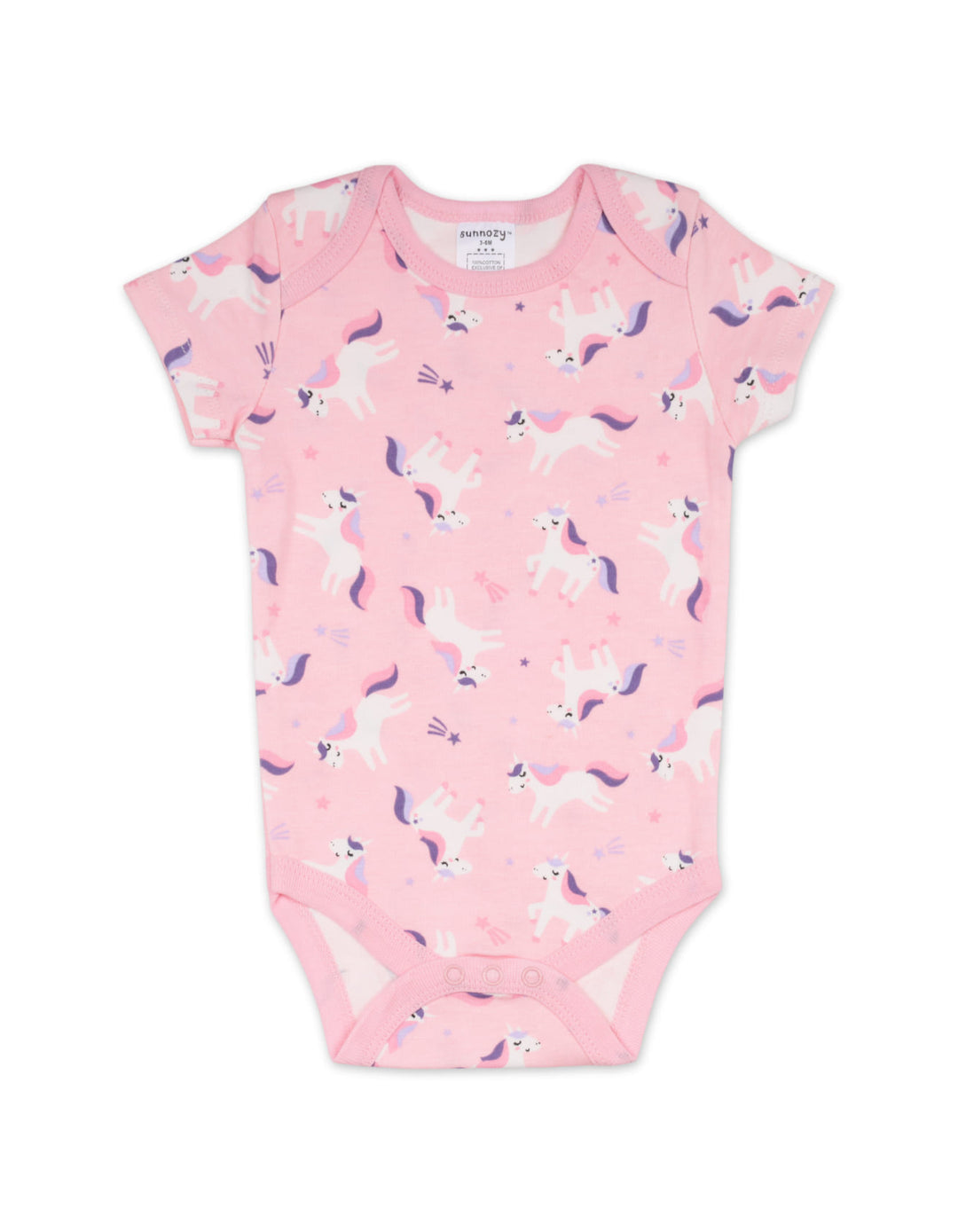 Baby Girl Short Sleeve Bodysuits 2 Pcs with Headband Sweet Dreams Unicorns at Zubaidas Official Pakistan