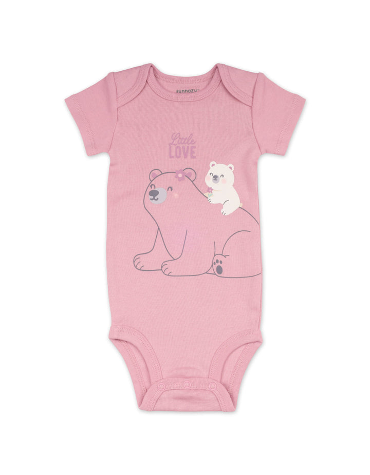 Baby Girl Short Sleeve Bodysuits Pack of 5 Little Love at Zubaidas Official Pakistan