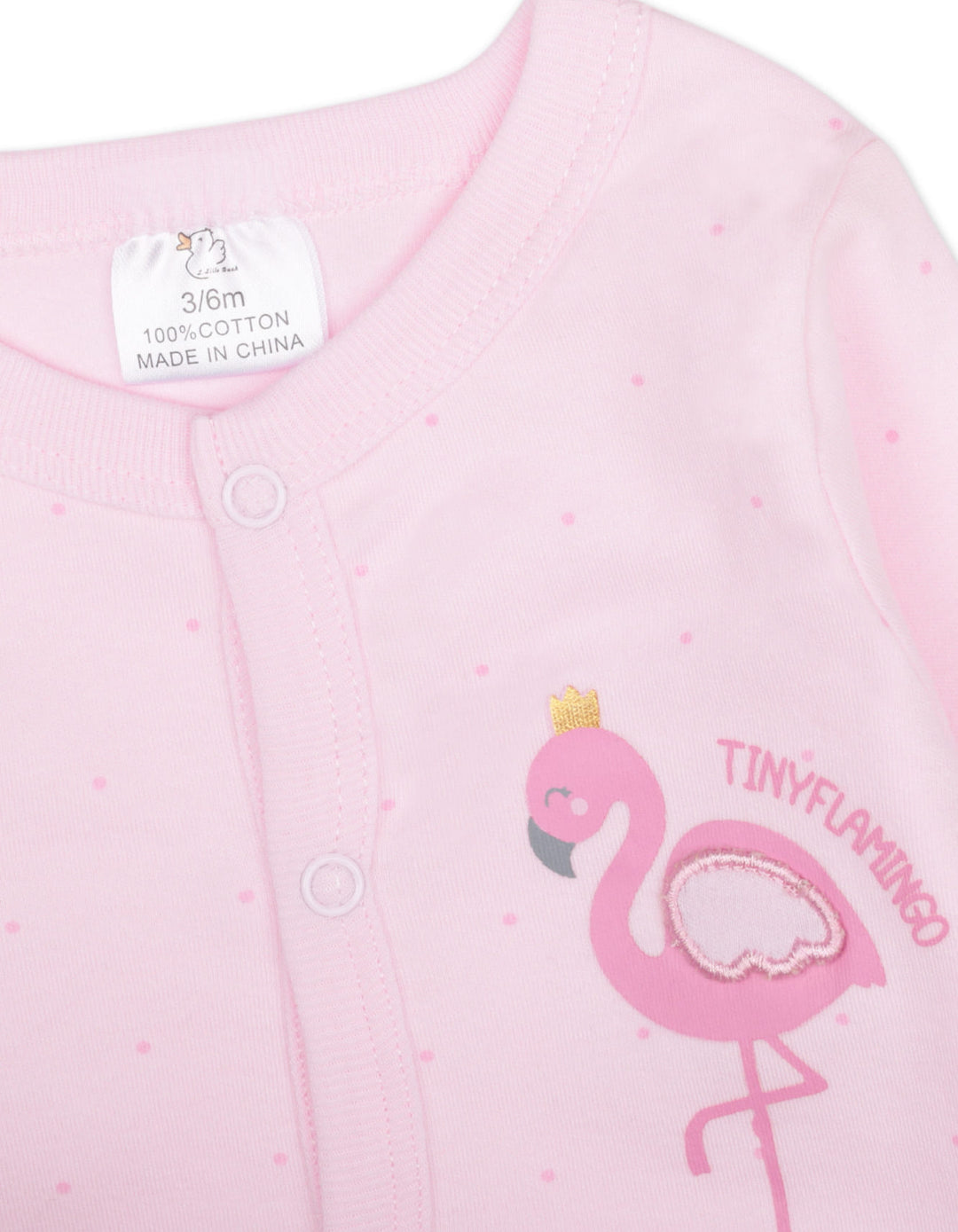Baby Girl Sleepsuit Pack of 3 Flamingo and Floral Pink at Zubaidas Official Pakistan