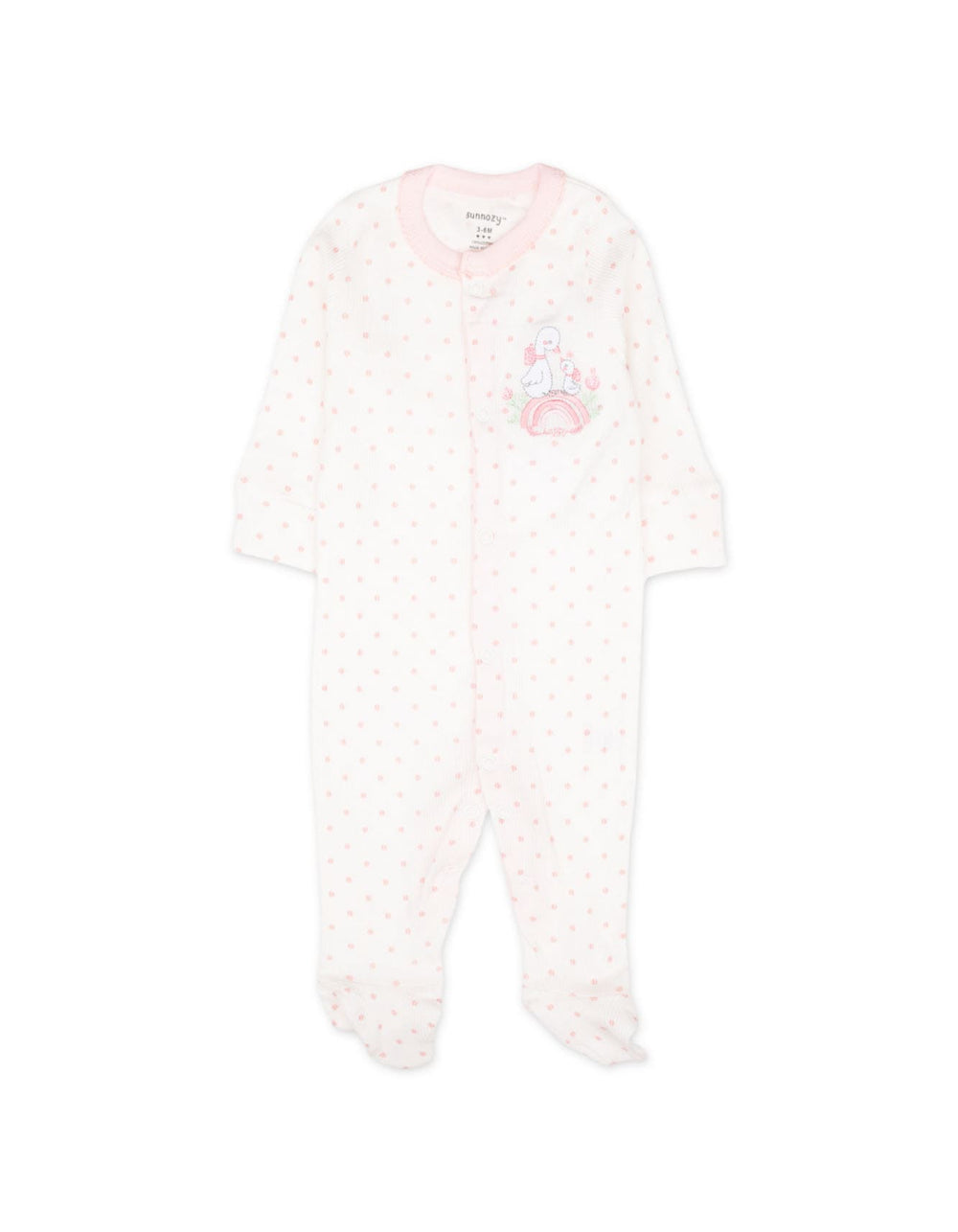 Baby Girl Sleepsuit Pack of 3 Polka Dot and Duck at Zubaidas Official Pakistan