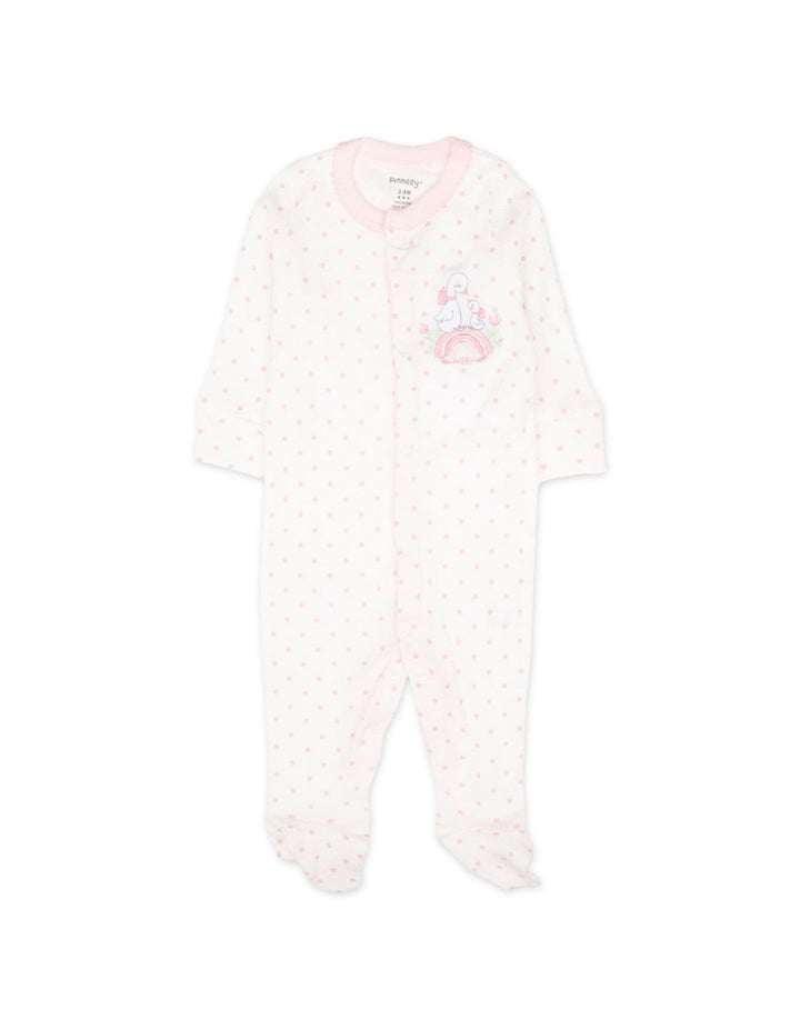 Baby Girl Sleepsuit Pack of 3 Polka Dot and Duck at Zubaidas Official Pakistan