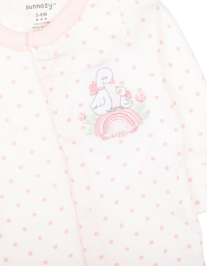 Baby Girl Sleepsuit Pack of 3 Polka Dot and Duck at Zubaidas Online Pakistan
