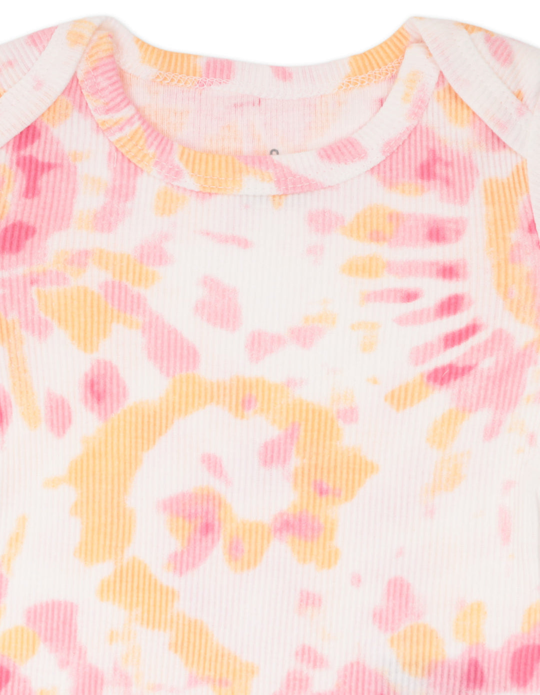Baby Girl Summer 3 Pieces Bodysuit Set Ruffle Sleeve Top and Tie Dye Pink at Zubaidas Online Pakistan