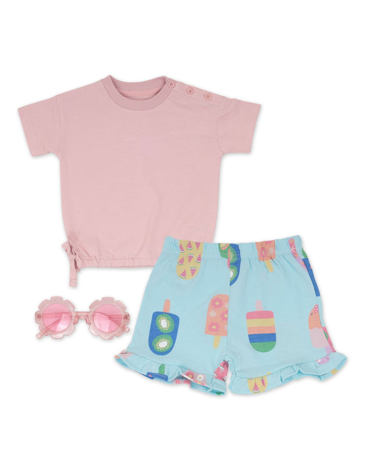 Baby Girl Summer 3 Pieces Co-ord Set Popsicle Print at Zubaidas