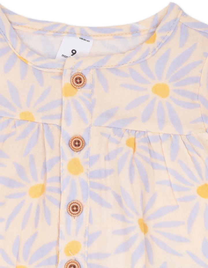 Baby Girl Summer 3 Pieces Dress Set Daisy Print at Zubaidas Online Pakistan