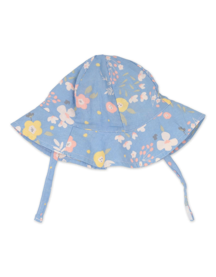 Baby Girl Summer 3 Pieces Outfit Set Floral Print Blue at Zubaidas Best Online Baby and Kids Shop in Pakistan
