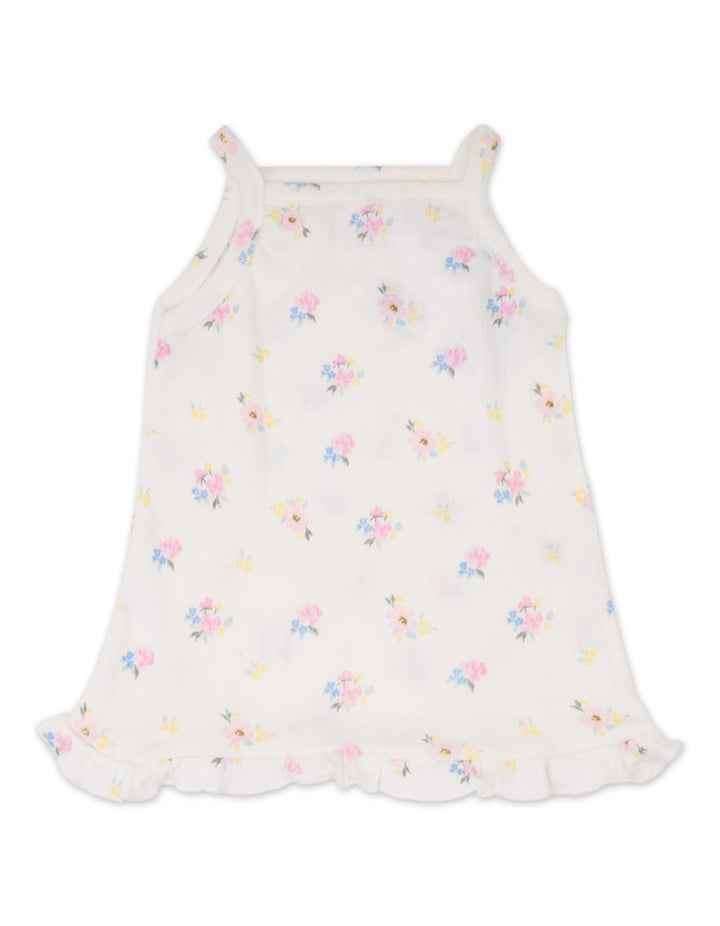 Baby Girl Summer 3 Pieces Suit Set Floral Print Off White at Zubaidas Official Pakistan