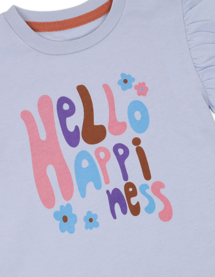 Baby Girl Summer 4 Pieces Dress Set Hello Happiness at Zubaidas Best Baby and Kids Store in Pakistan