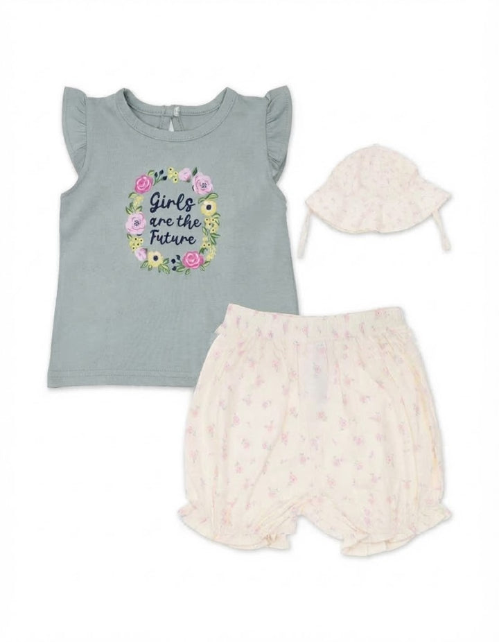 Baby Girl Summer 4 Pieces Outfit Set Girls Are The Future at Zubaidas