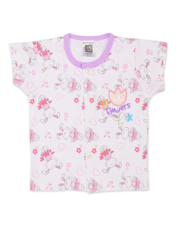 Baby Girl Summer Co Ord Set Flower Purple at Zubaidas Official Pakistan