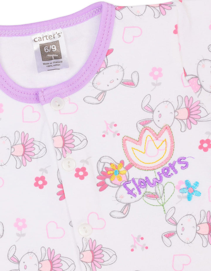 Baby Girl Summer Co Ord Set Flower Purple at Zubaidas Online Pakistan