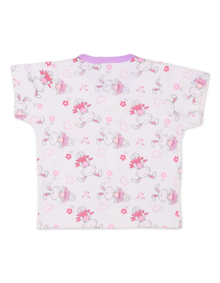 Baby Girl Summer Co Ord Set Flower Purple at Zubaidas Best Online Baby Store in Pakistan