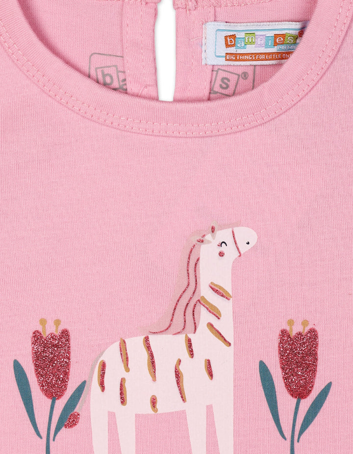 Baby Girl Summer Suit Set Bambies Giraffe Print at Zubaidas Online Pakistan