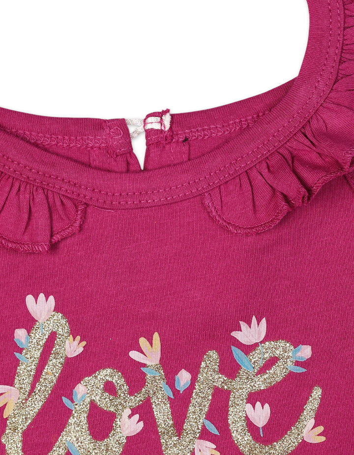 Baby Girl Summer Suit Set Bambies Magenta and Pink at Zubaidas Best baby Shop Pakistan