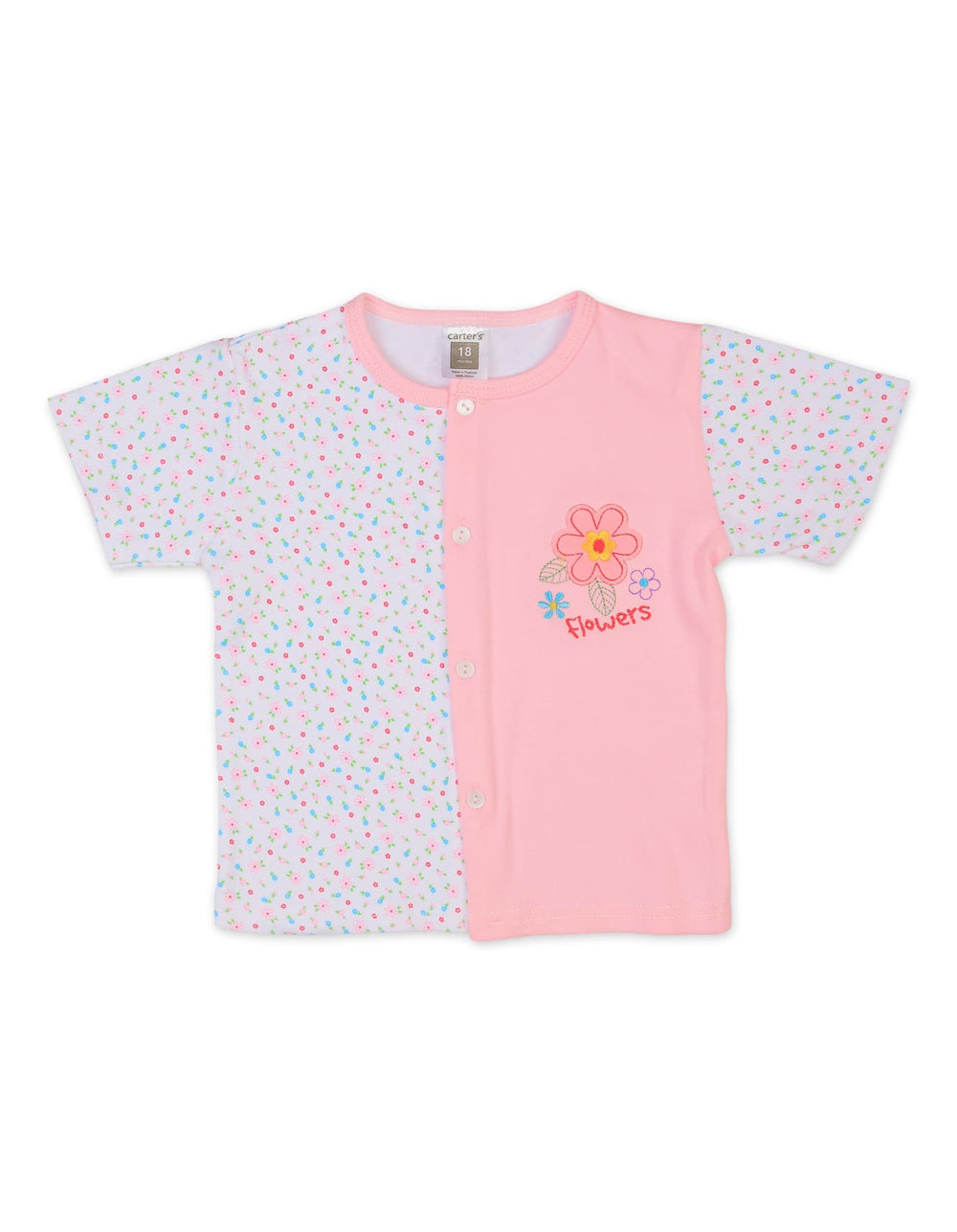 Baby Girl Summer Suit Set Floral Pink and White at Zubaidas Official Pakistan