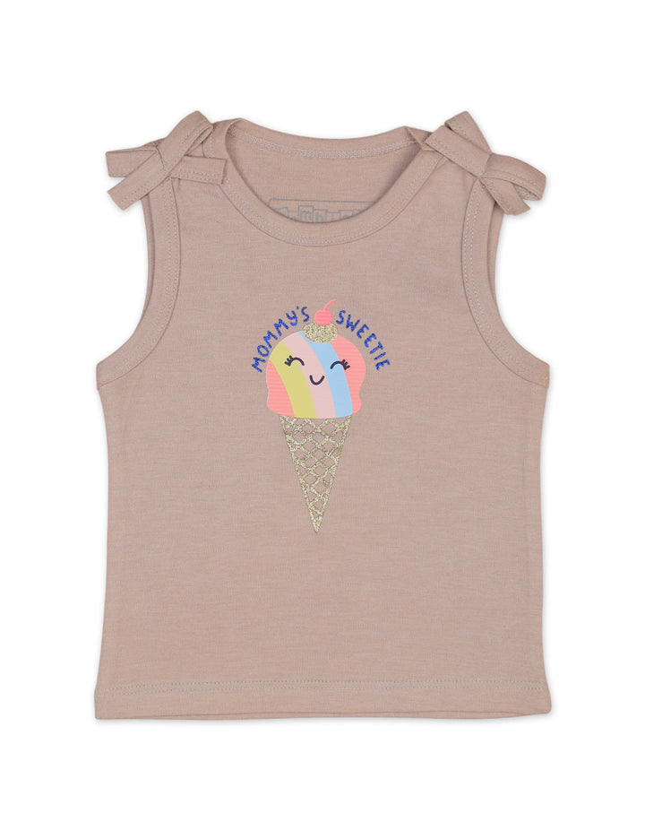 Baby Girl Summer Tank Top Bambies Mommy Sweeti Grey at Zubaidas