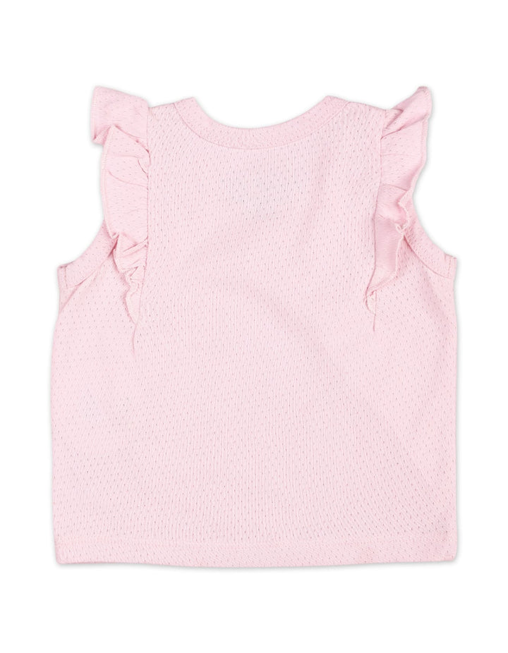 Baby Girl Summer Tank Top Bambies Sleeveless Frill Pink at Zubaidas Online Pakistan