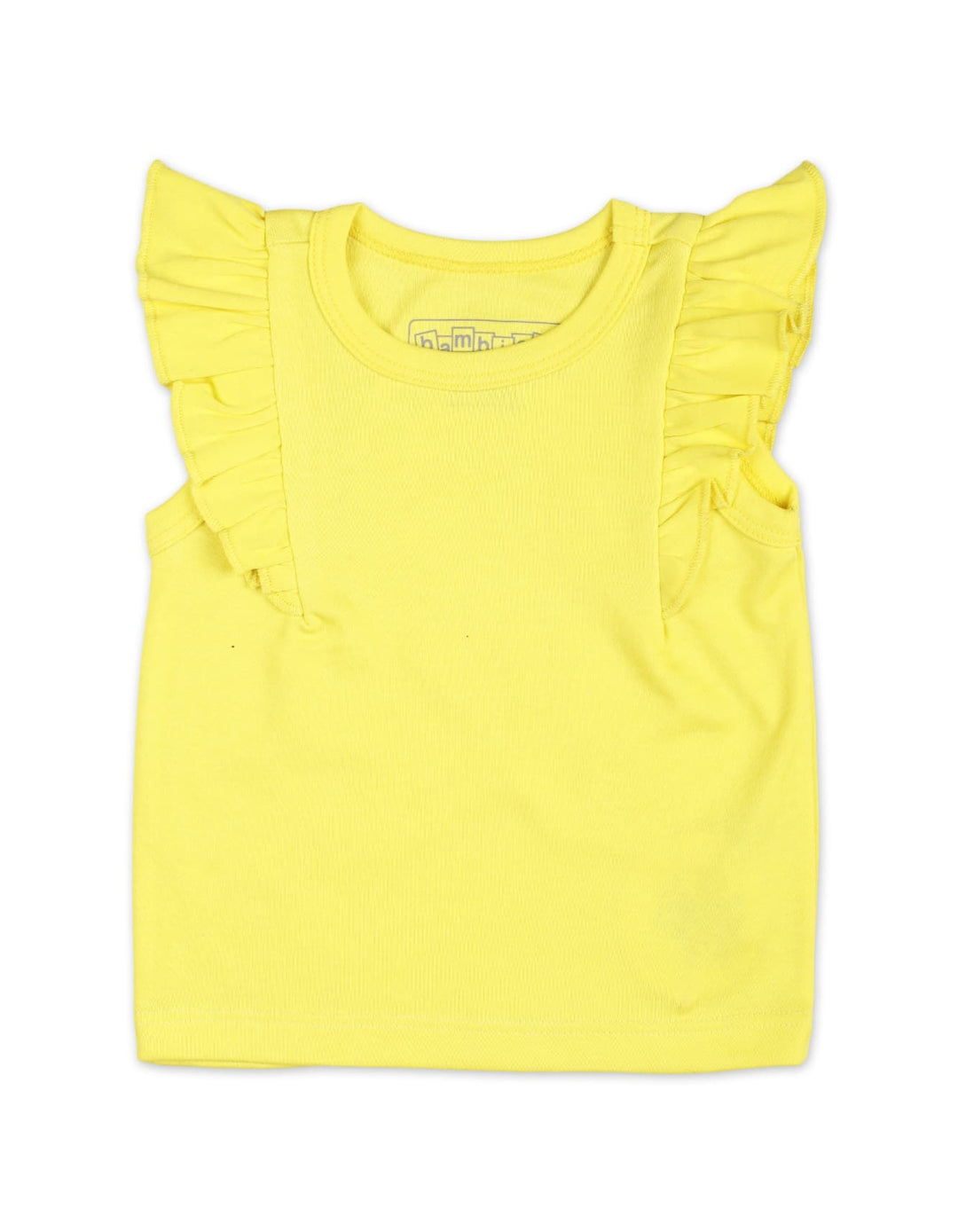 Baby Girl Summer Tank Top Bambies Sleeveless Frill Yellow at Zubaidas Official Pakistan