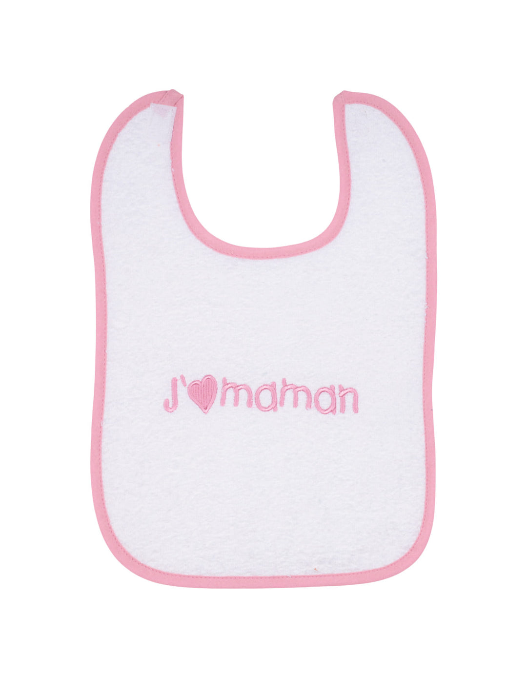 Baby Girl Towel Bibs I Love Mama Pink at Zubaidas