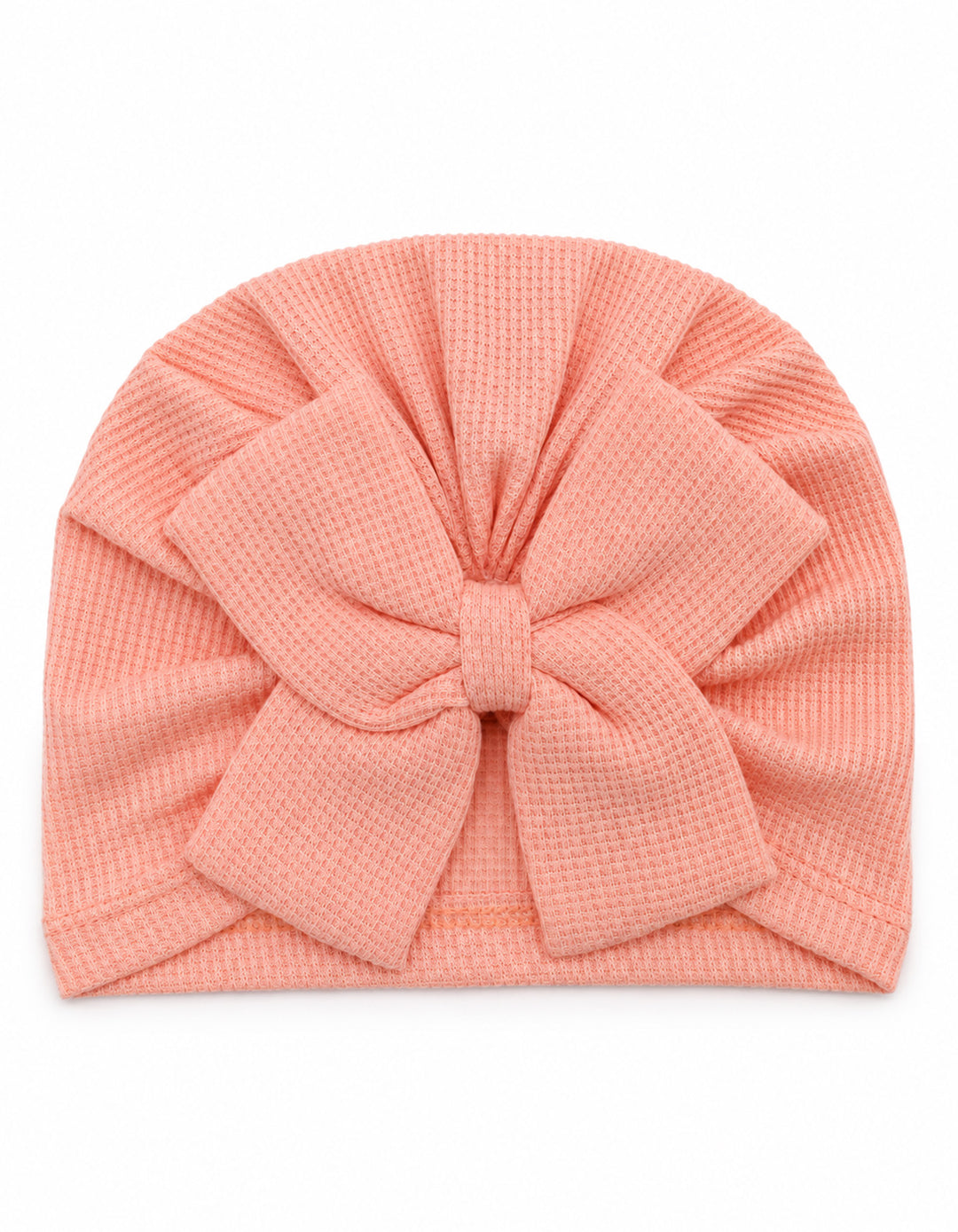 Baby Girl Turban Bow Cap Peach at Zubaidas