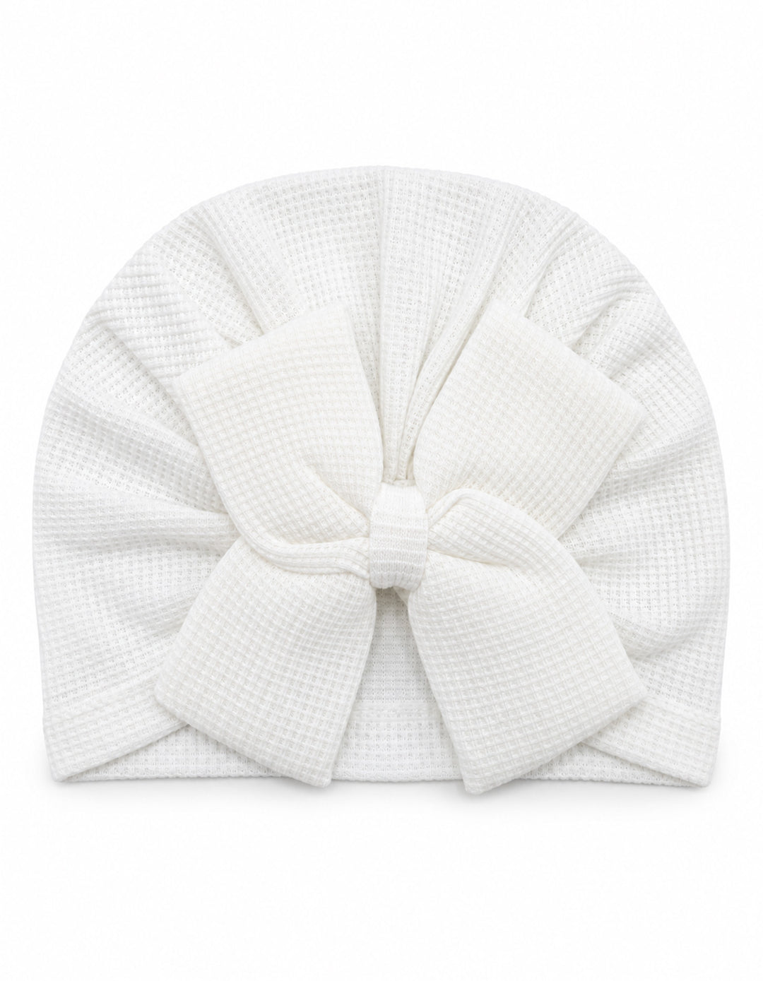 Baby Girl Turban Bow Cap White at Zubaidas