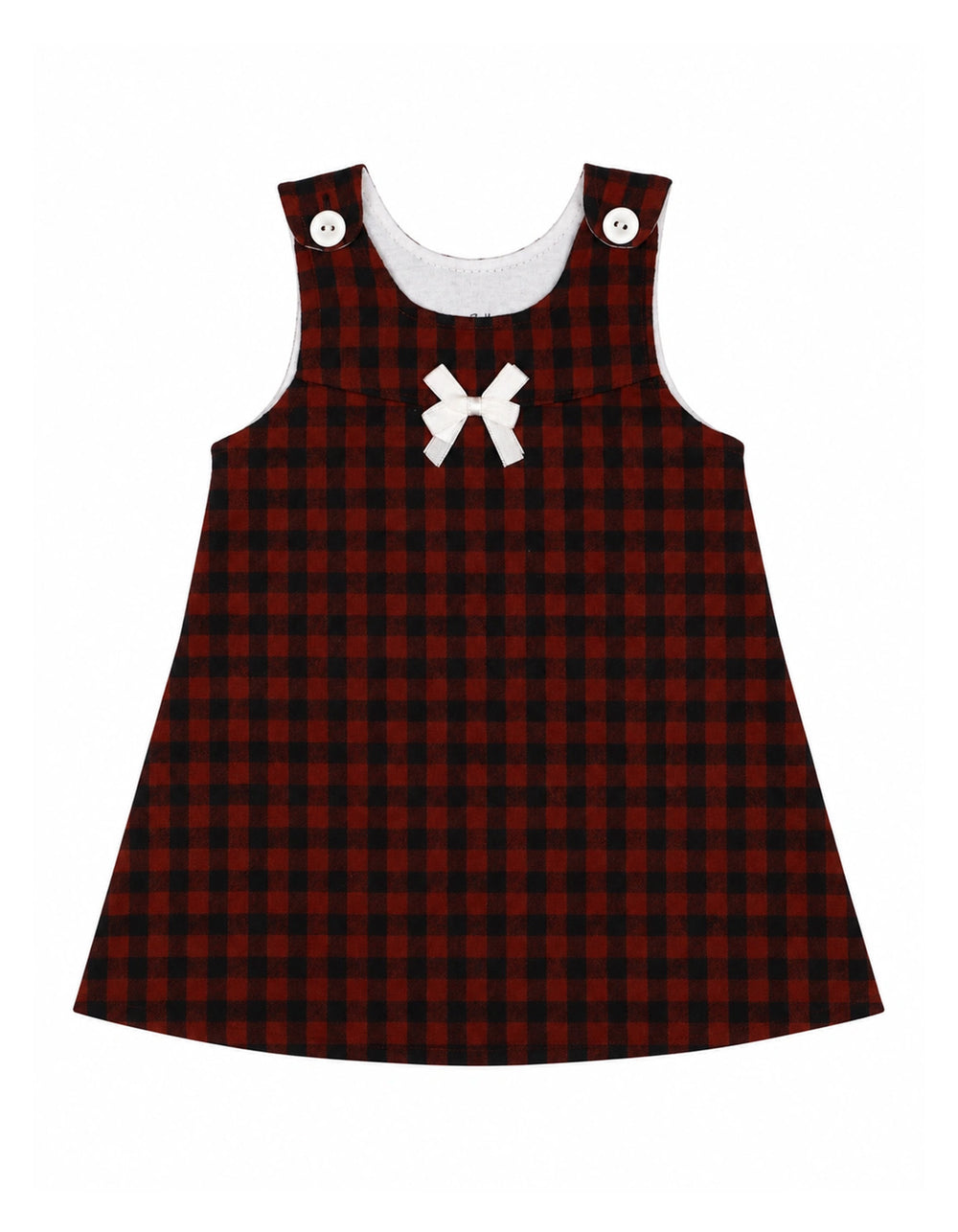 Baby Girl Winter 2 Piece Suit Checked Off White and Maroon at Zubaidas Official Pakistan
